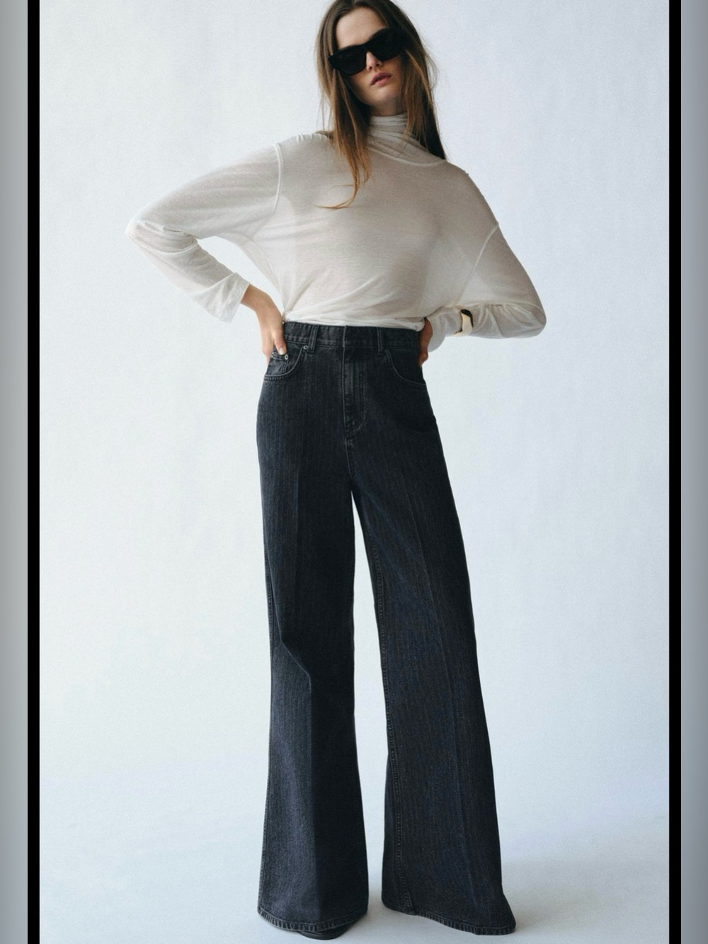 ZARA ZW Collection High-Waist Wide-Leg NWT❗️